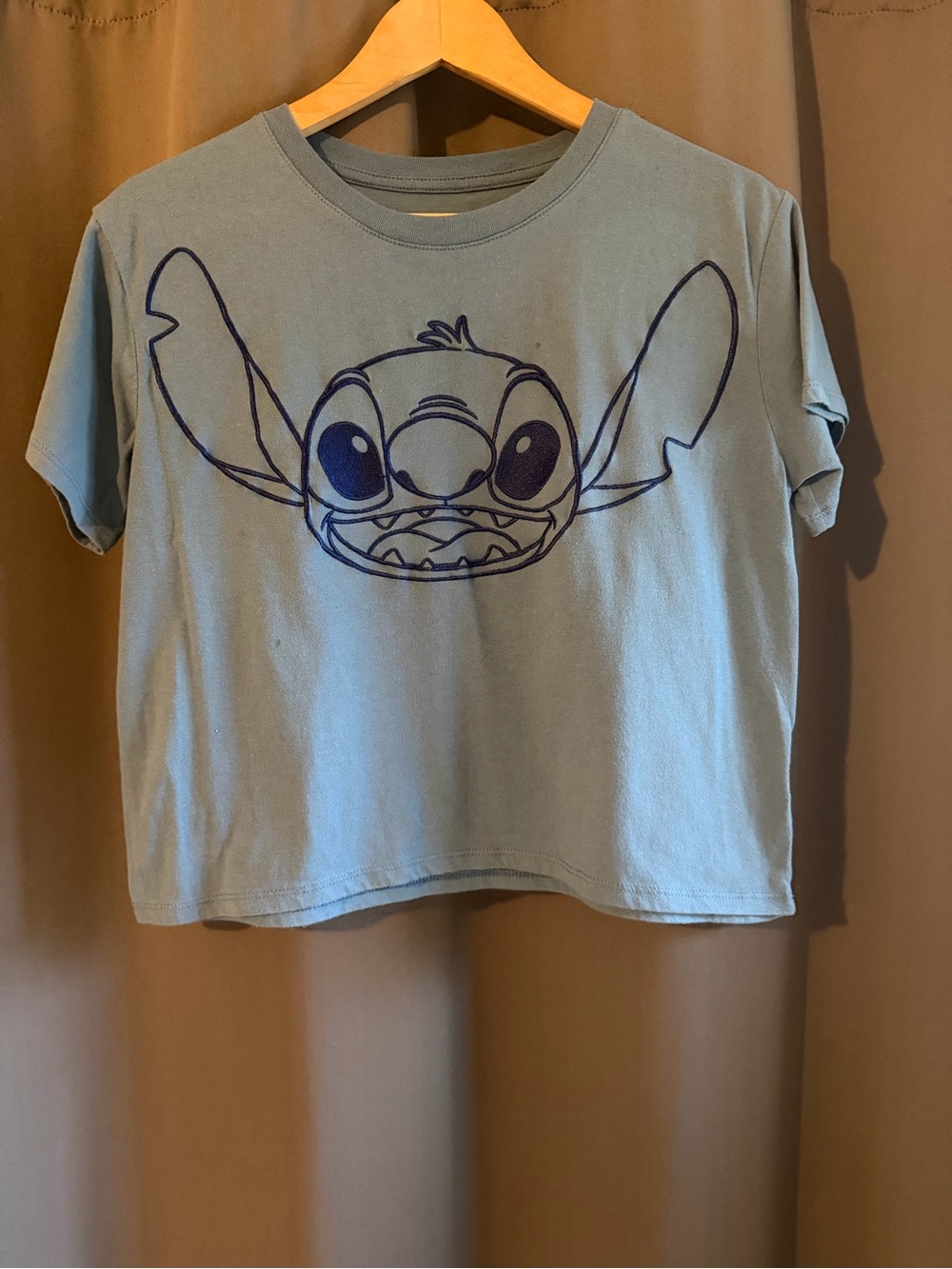 Disney Light Blue Stitch Short Sleeve Graphic Tee